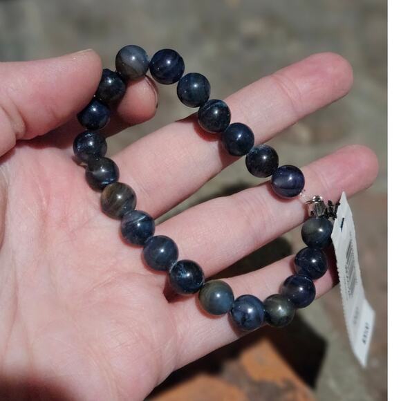 Express Genuine Stone Round Beads Stretch Bracelet ~ Bohemian Cottagecore Casual - Picture 2 of 4